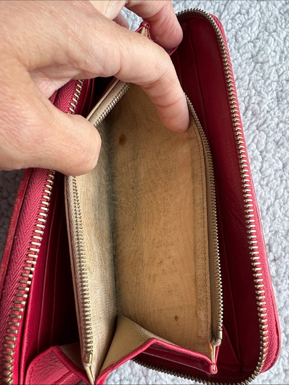 Bottega Veneta Red NAPPA (lambskin) leather INTRECCIATO Zip-Around Long Wallet - Picture 6 of 10